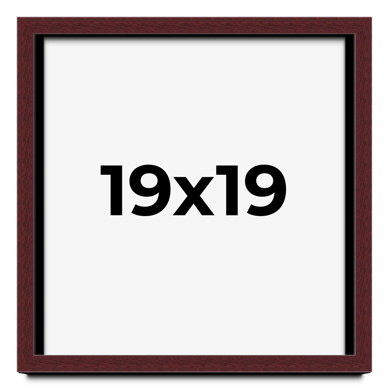 Square Shadow Box 1.5" Depth Brown Picture Frame - UV Acrylic, Backing, Hanging Hardware